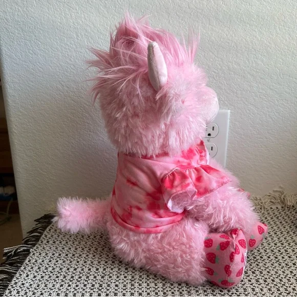 Build-A-Bear Pink Stuffed Strawberry Highland Cow - Picture 2 of 4